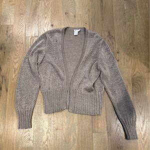 Worth Taupe Cardigan Sweater